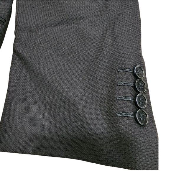 Canali Brown Label Travel Water Resistant 13290 Black Two Button Wool Blazer 44 - Picture 5 of 8